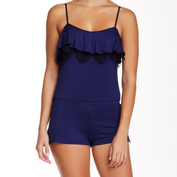 JOE’S JEANS Navy Blue  Sleep Romper NWT - Picture 3 of 4